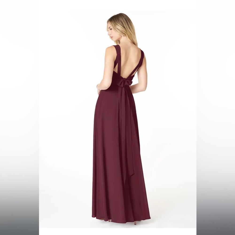 Azazie Julie Bridesmaid Dress in Cabernet - Picture 2 of 7